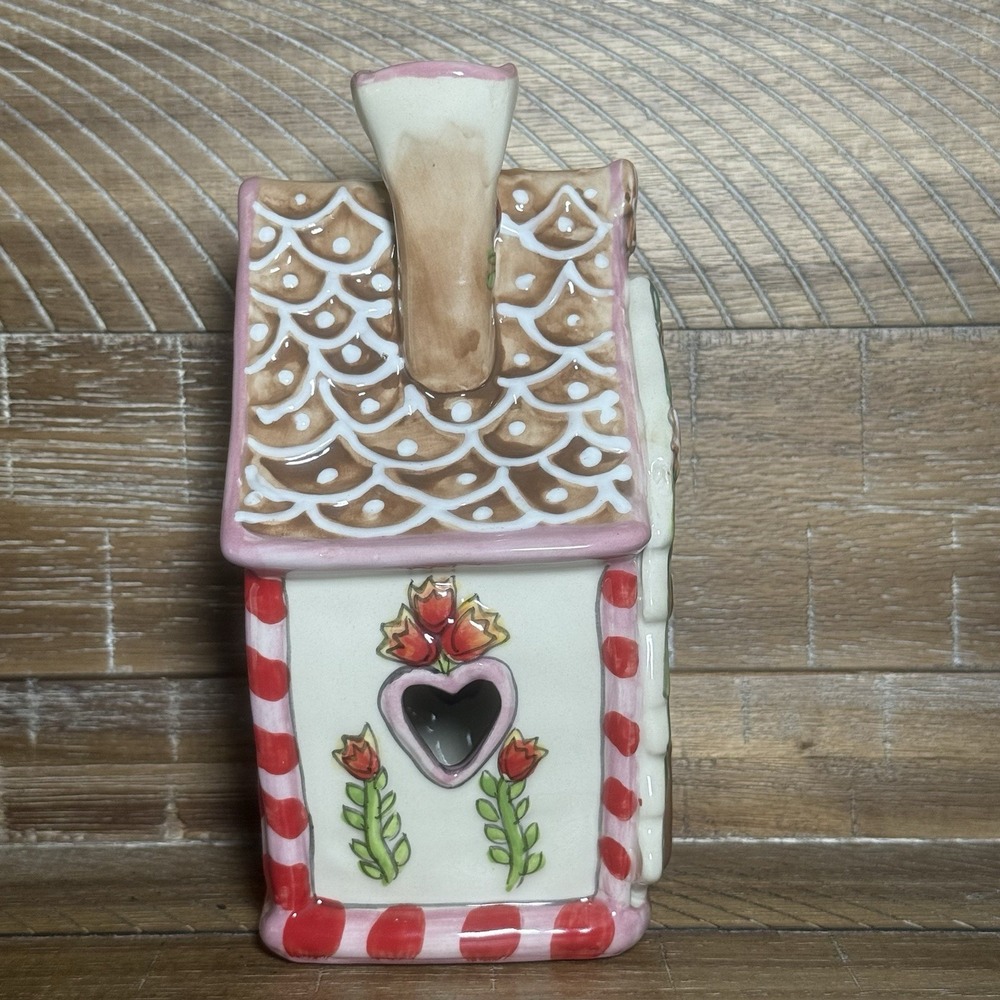 2009 Blue Sky Heather Goldminc Gingerbread Cottage/House Candle Holder Christmas - Picture 8 of 14